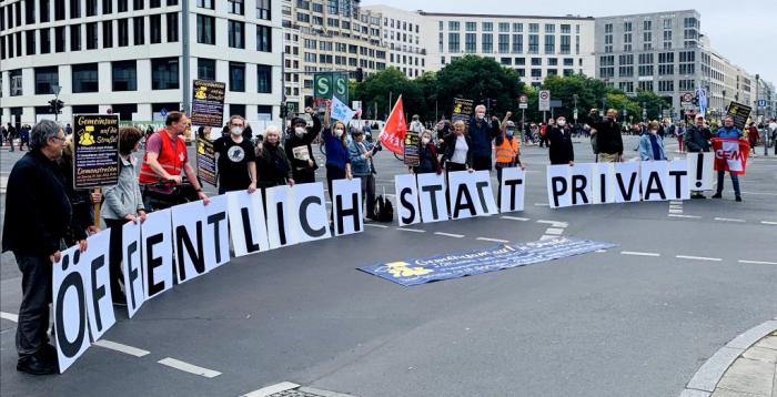 Öffentlich statt Privat! – Demonstration am Brandenburger Tor, 2021